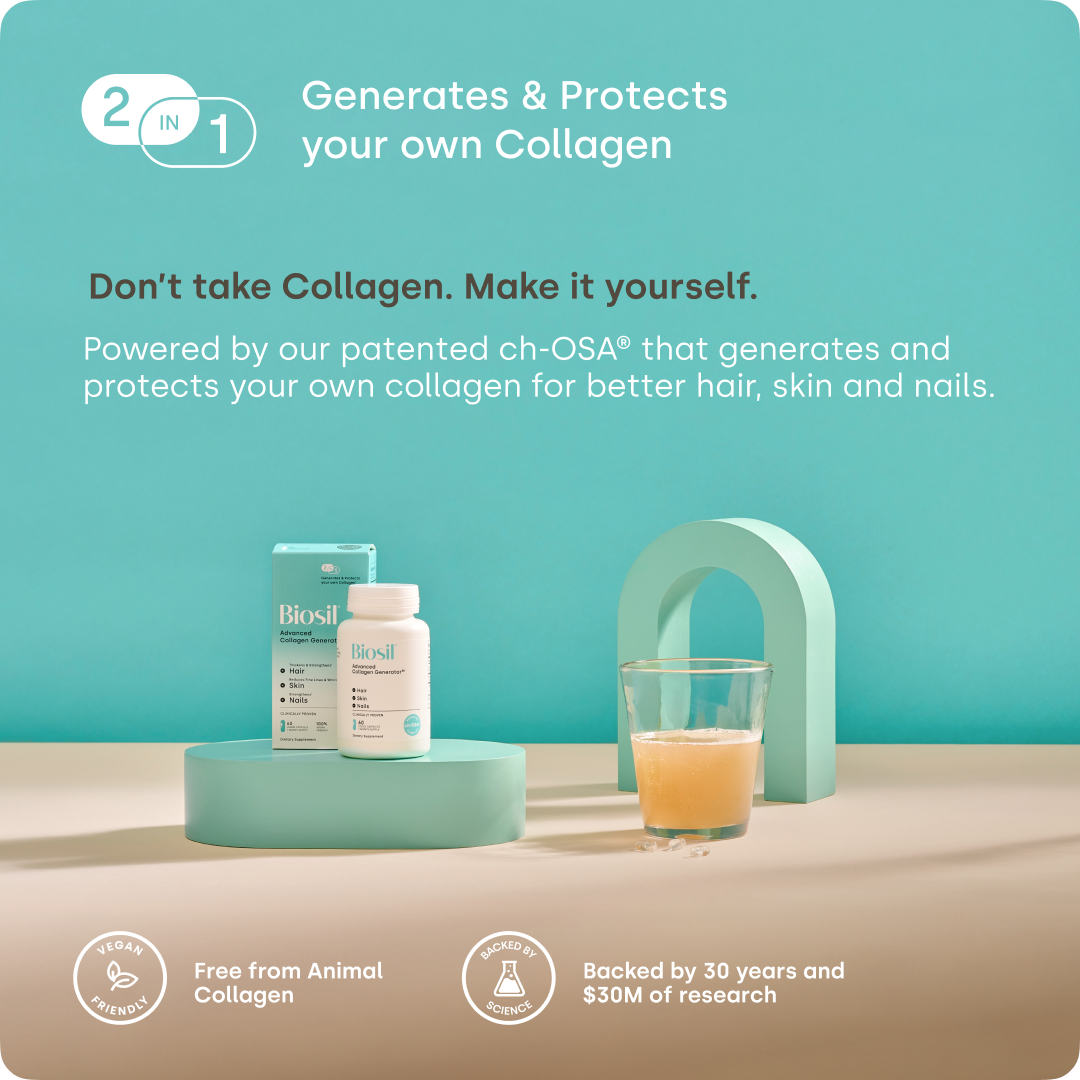SilicaGlow – Vegan Collagen Generator Liquid Capsules for Skin, Hair & Nails