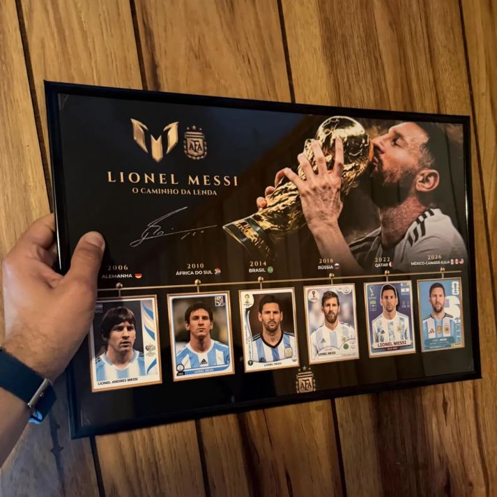 Lionel Messi "Una Leyenda" Luxury Frame – 6x World Cup Career Evolution Frame (2006-2026)