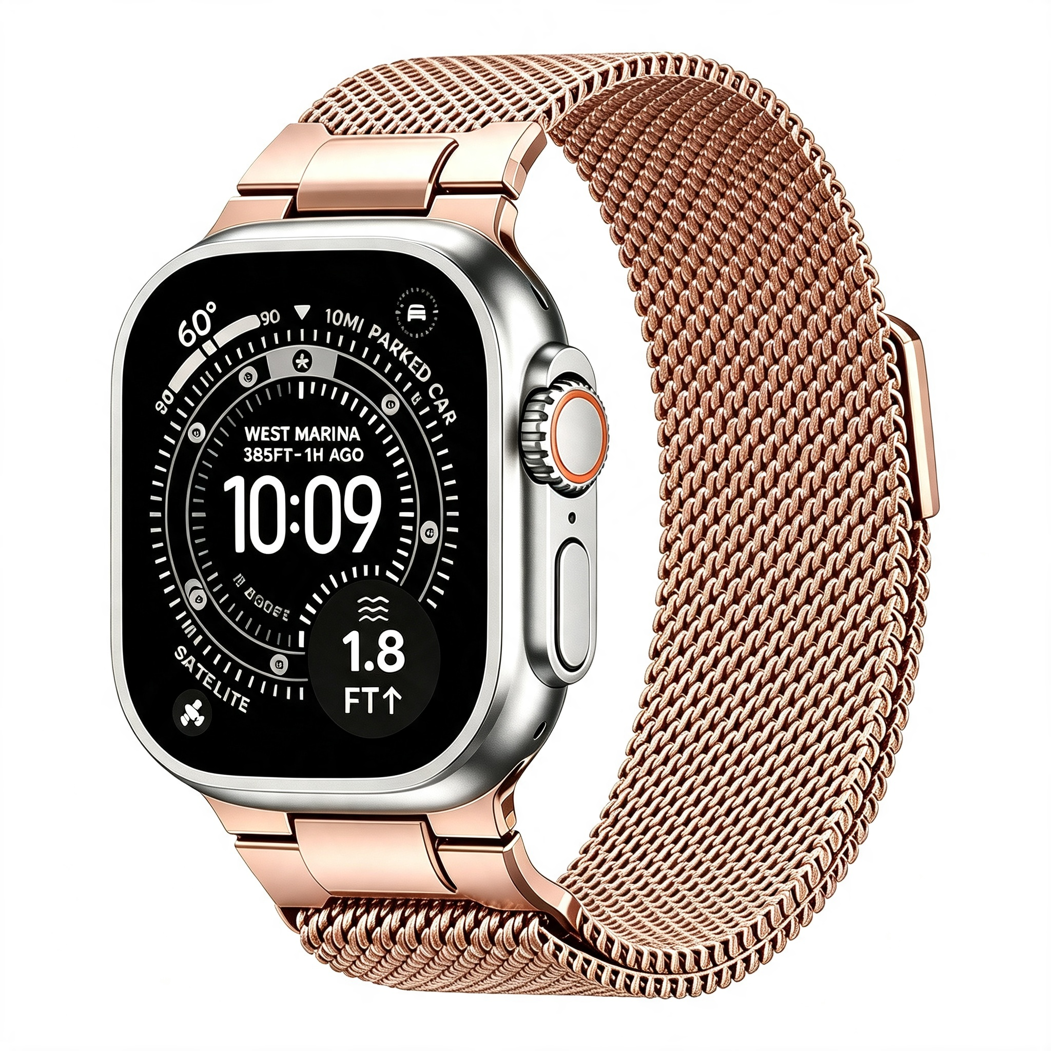 MechaMesh – Magnetic Milanese Loop Band for Apple Watch