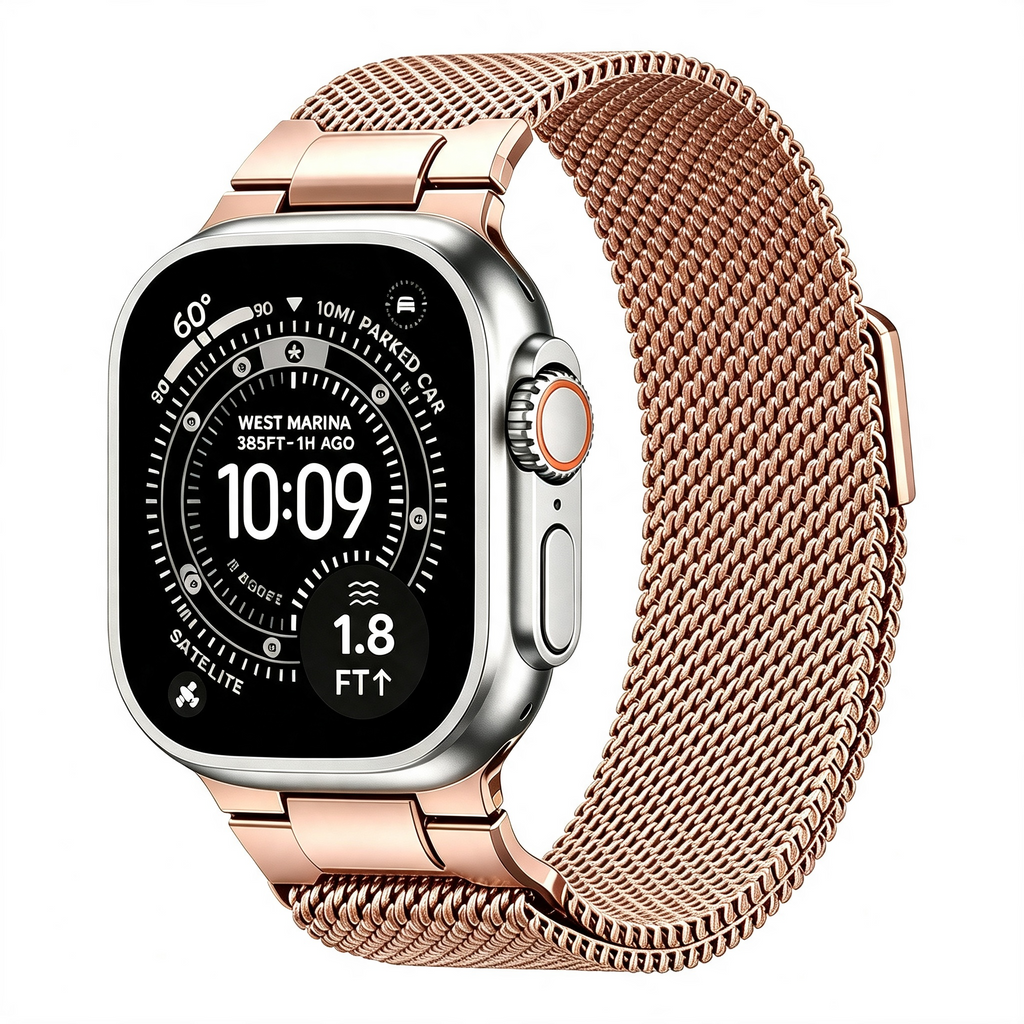 MechaMesh – Magnetic Milanese Loop Band for Apple Watch