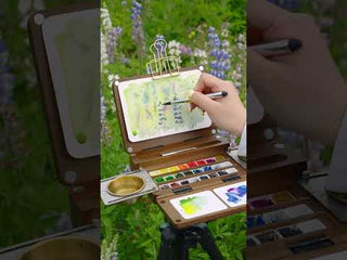 PleinAirKit – Portable Empty 24-Well Watercolor Palette Set