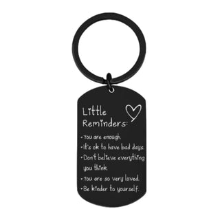 LittleReminders – Inspirational Stainless Steel Dog Tag Keychain