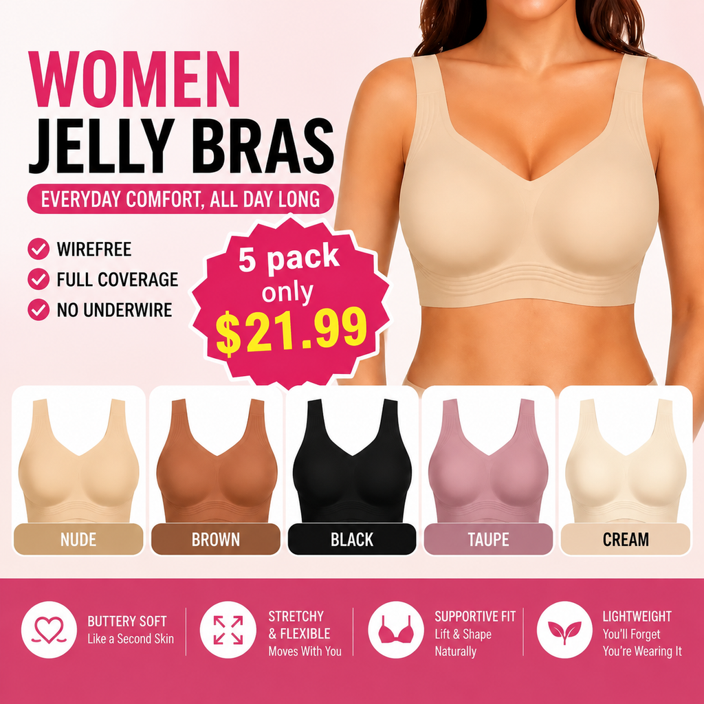 JellyEase – Women's Wirefree Full-Coverage Jelly Support Bra