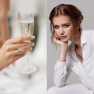 SpinCalm Ring – Rotating Crystal Ring for Anxiety Relief, Vows & Luck, Waterproof & Fade-Resistant