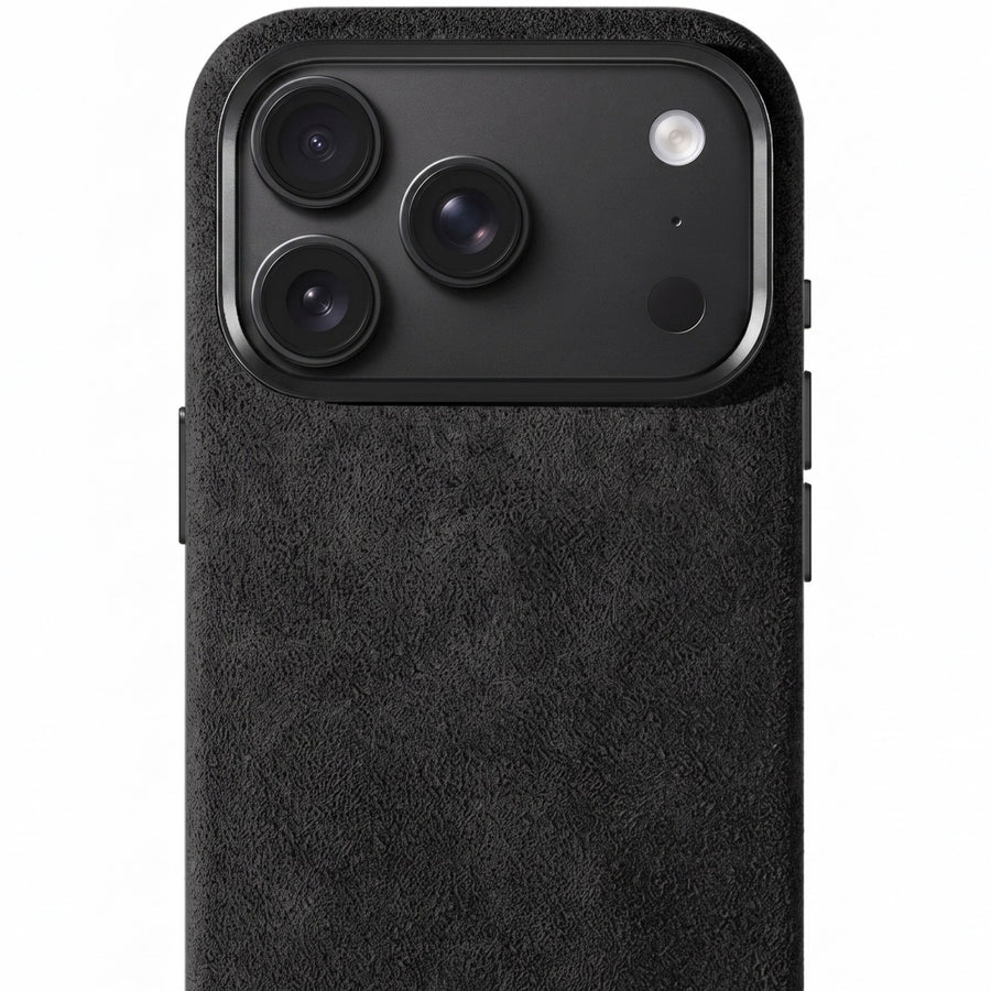SuedeShield – Alcantara® iPhone 18 Pro Case in Deep Black
