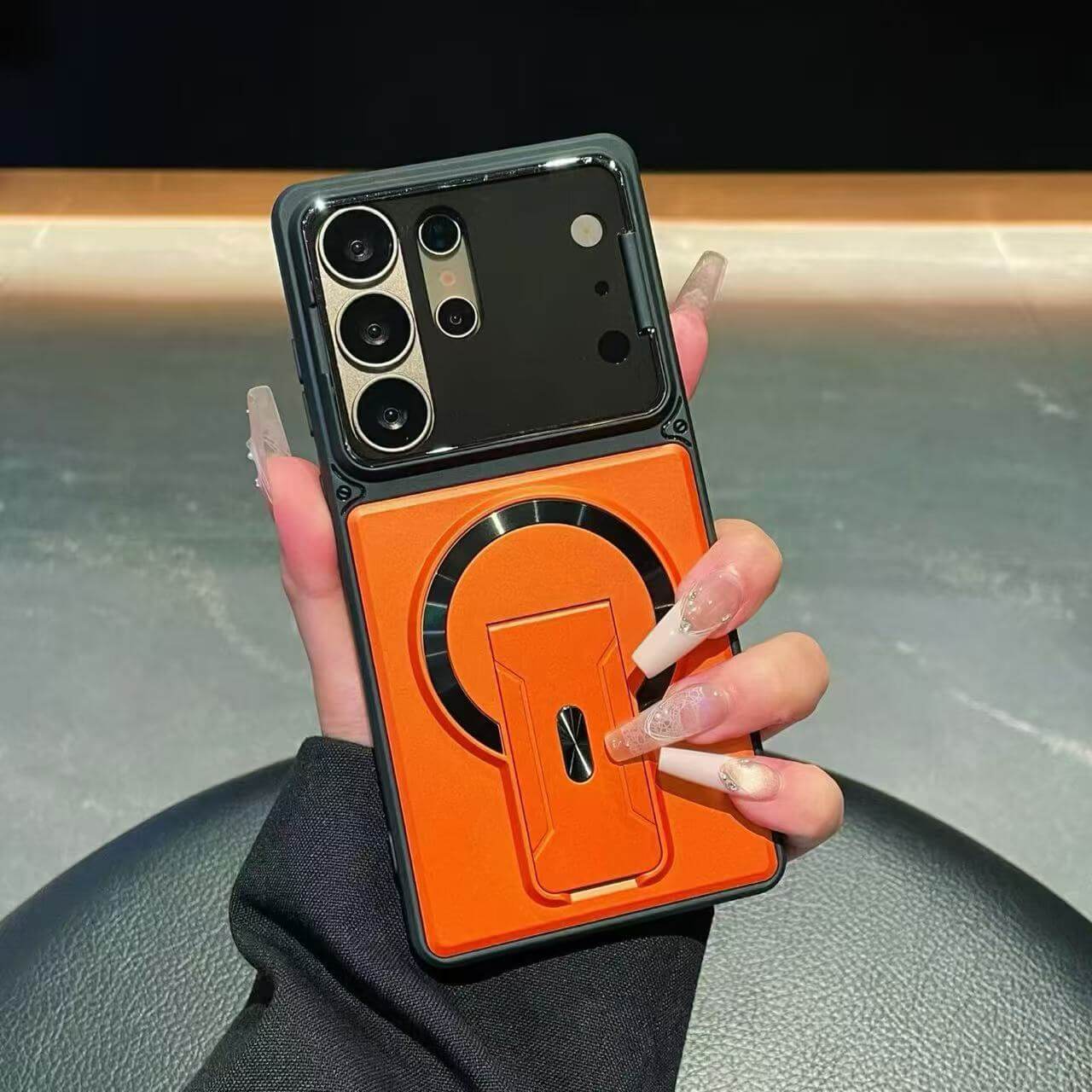 2026 Samsung S26 Series Full-Coverage, Shockproof Protective Case with Invisible Kickstand