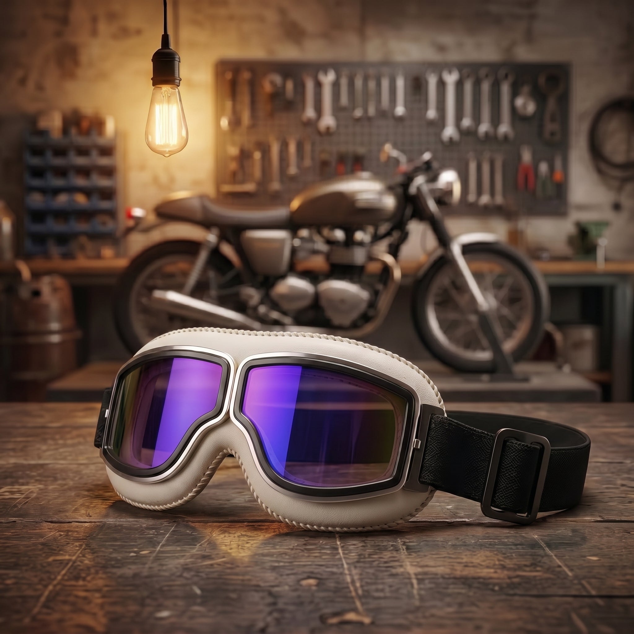 🔥 RetroRide – OTG Vintage Motorcycle Goggles (Fits Over Glasses)