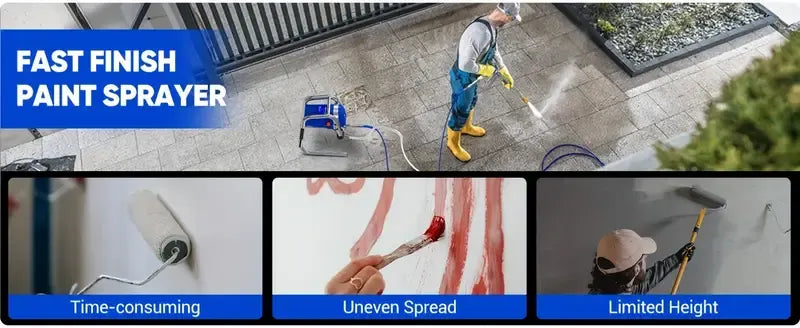 CoatSwift – 1200W 3300PSI Airless Paint Sprayer with Extension Rod and Stand