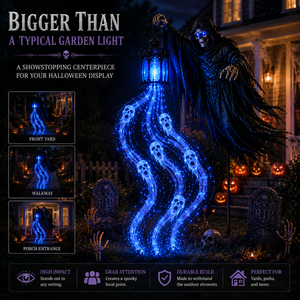 SoulHarvester – 💀 Solar-Powered Halloween Garden Light