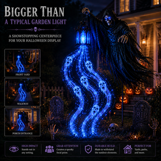 SoulHarvester – 💀 Solar-Powered Halloween Garden Light