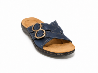 SoftStride – Women’s Leather Slide Sandals for All-Day Comfort