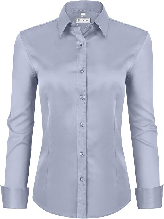 CrispCollar – Women's Classic-Fit Long-Sleeve Dress Shirt