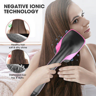Ionic and ceramic hair styling features