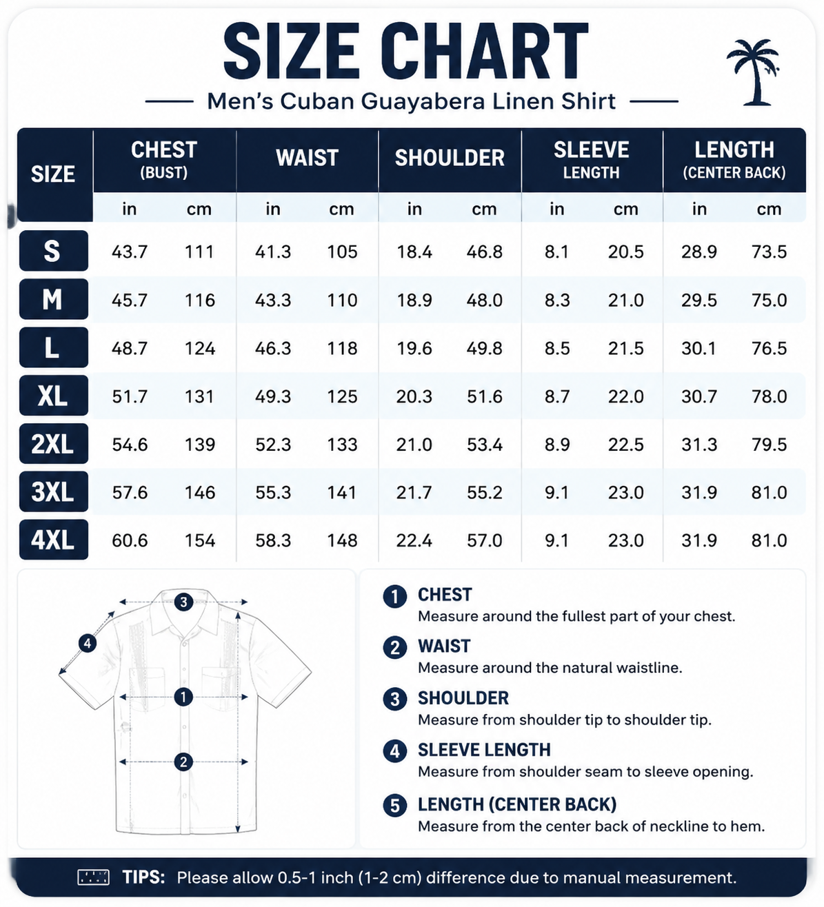 GuayaBreeze – Men's Cuban Guayabera Linen-Blend Short Sleeve Button-Down Shirt