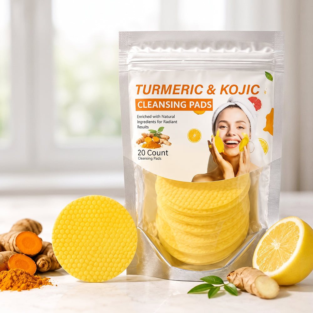 TurmeriGlow – Turmeric & Kojic Acid Cleansing Pads, 20 Pieces🟡