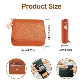 Women's elegant slim wallet lifestyle detail