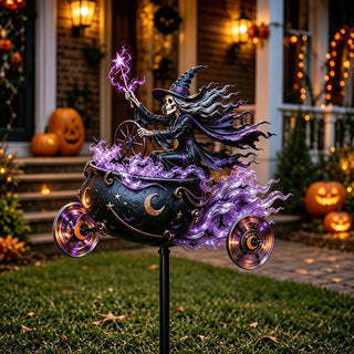 SpookRider – 🔥 Halloween Motorcycle Windmill Yard Stake 🎃🏍️