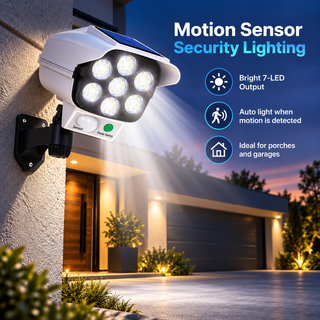 🚨 SunSentry – Solar Simulated Surveillance Camera Light with Motion Sensor, Remote Control & No Wiring ☀️