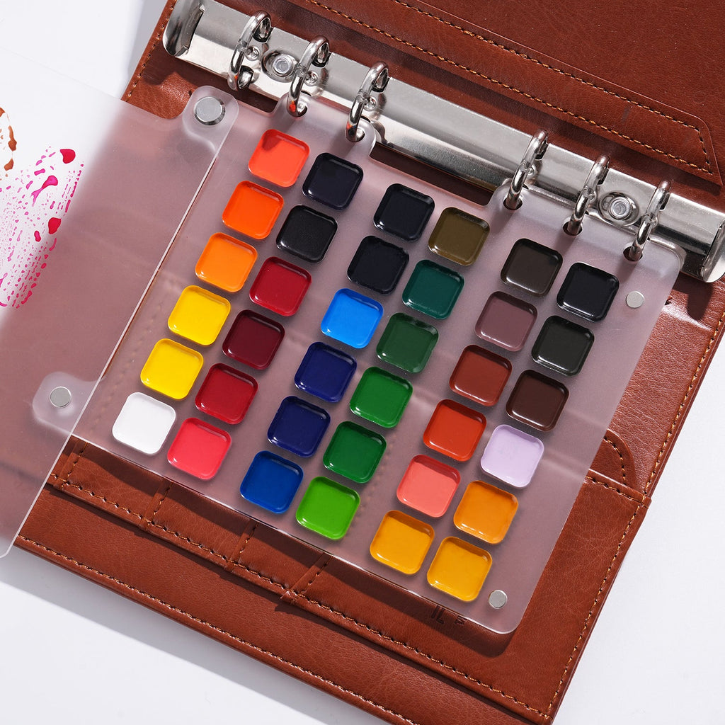 WanderPalette – Ring-Bound Watercolor Travel Set with Cotton Paper