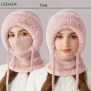 CozyHood – 💥🎁 Plush-Lined Knit Hooded Balaclava with Built-In Scarf