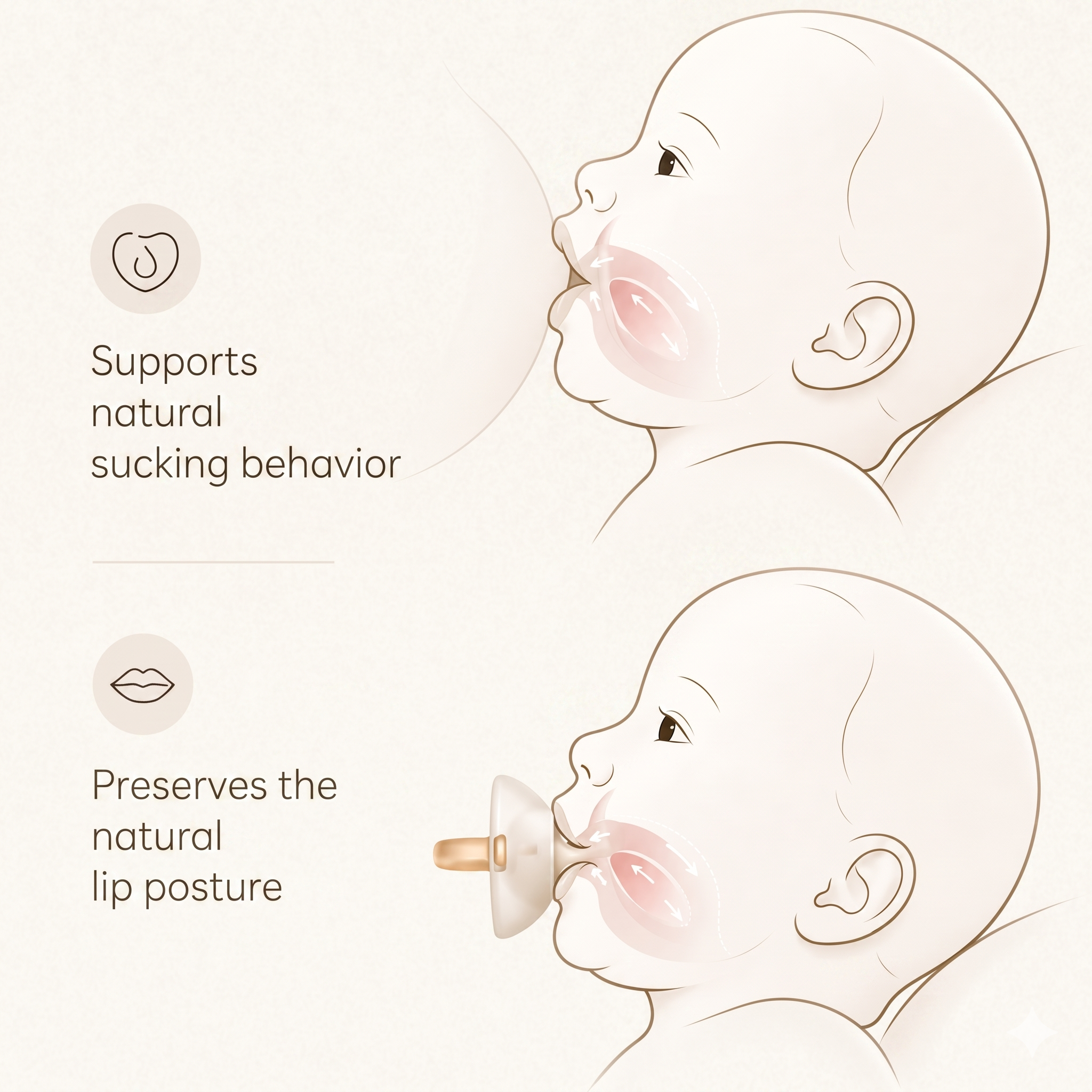 Nuckly – Breast-Like Premium Pacifier Starter Set, 2 Pack