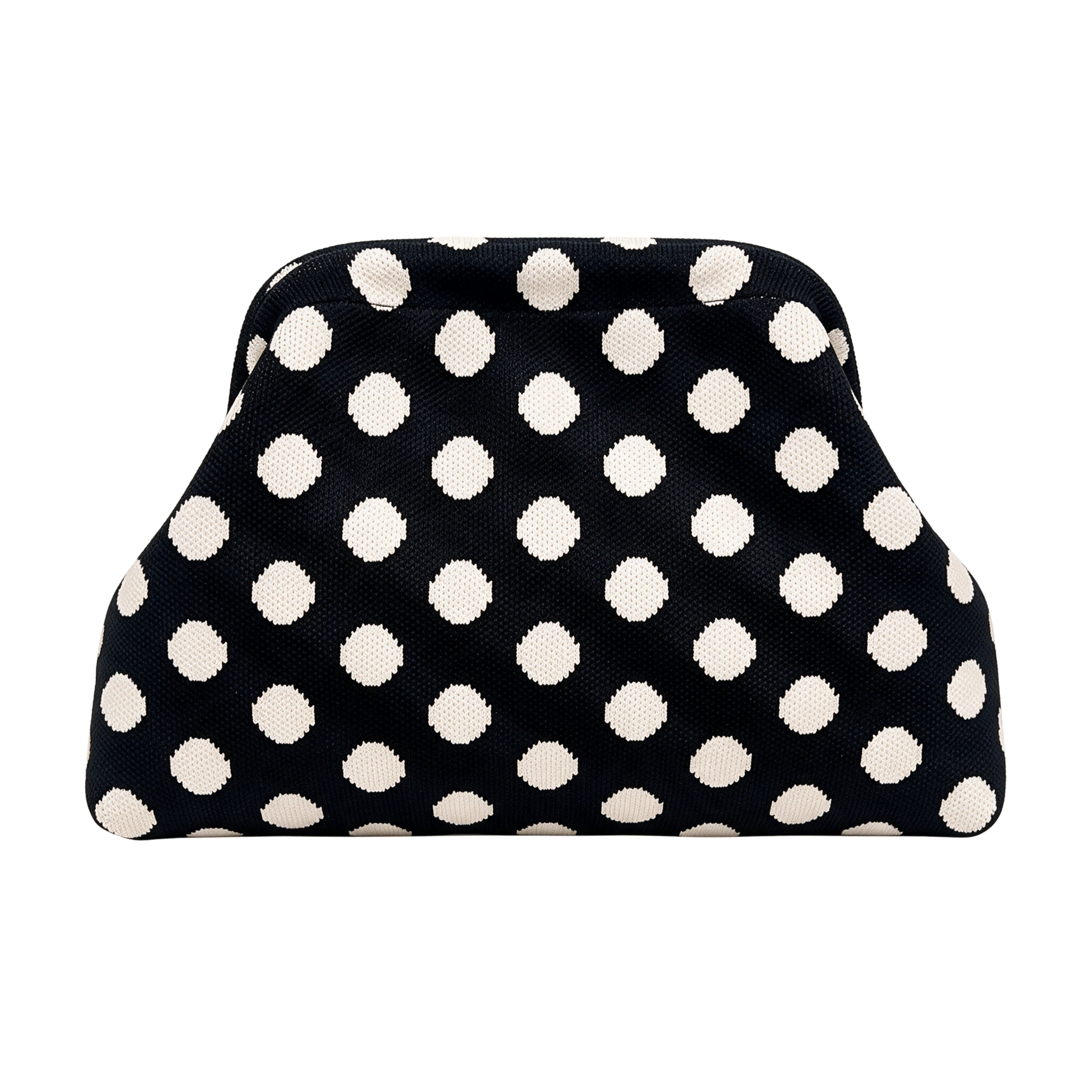 SnapKnit – Snap-Shut Knitted Makeup Bag with Wide Opening