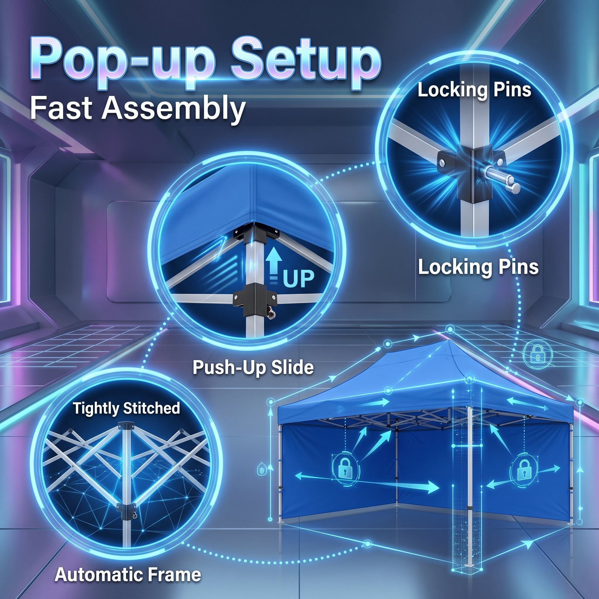 ShadeHaven – Heavy-Duty Pop-Up Canopy Tent with Removable Sidewalls