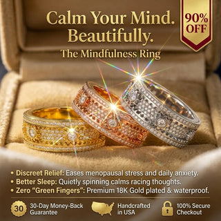 CalmSpin Ring – 18K Gold-Plated Spinner Ring for Everyday Calm