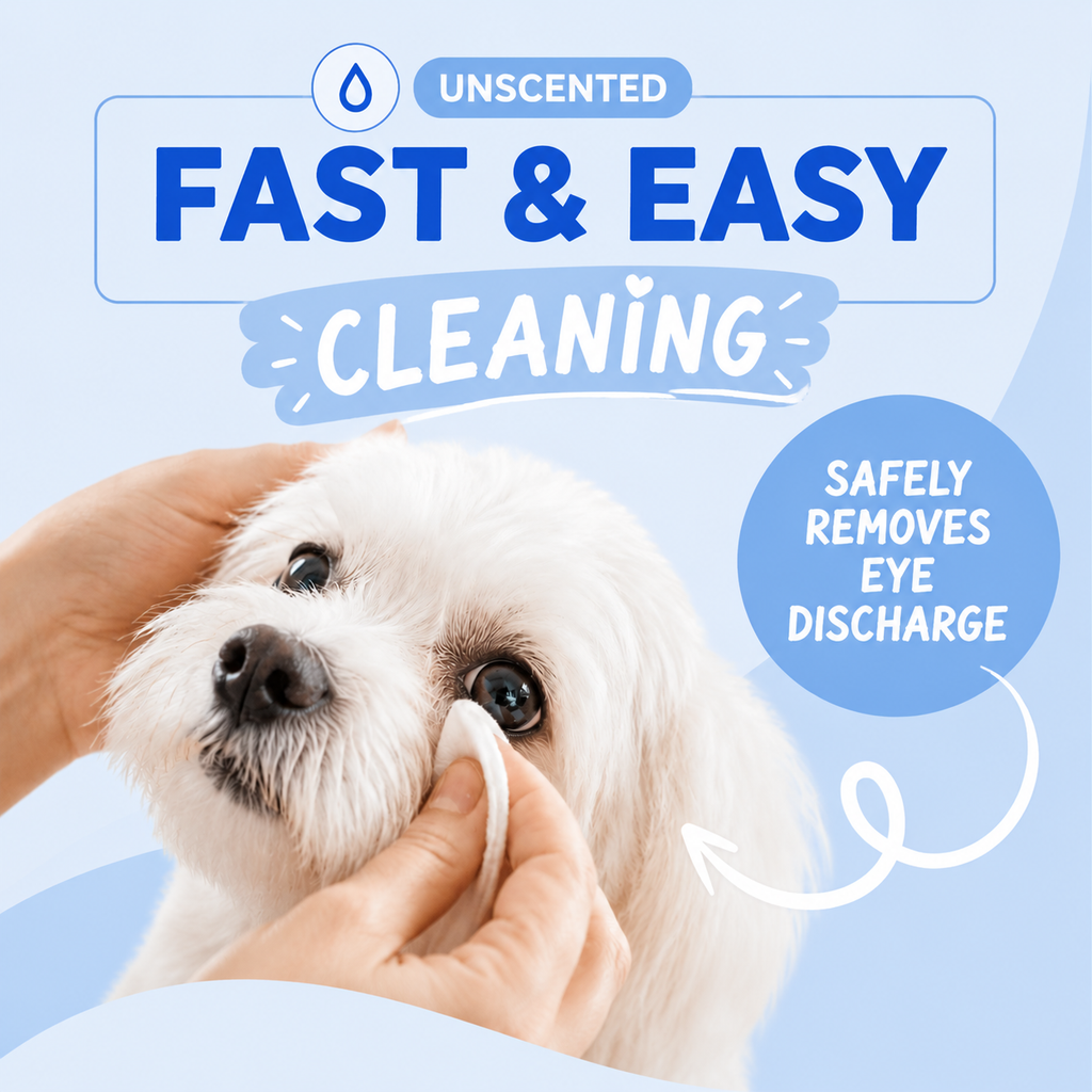 ClearPaw – Gentle Tear-Stain Eye Wipes for Dogs and Cats