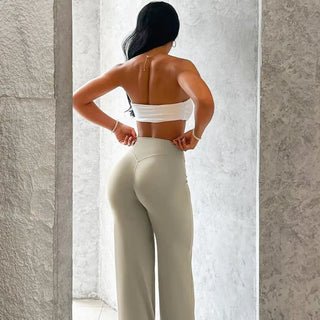 CurveSculpt – BBL Scrunch High-Waisted Wide-Leg Leggings