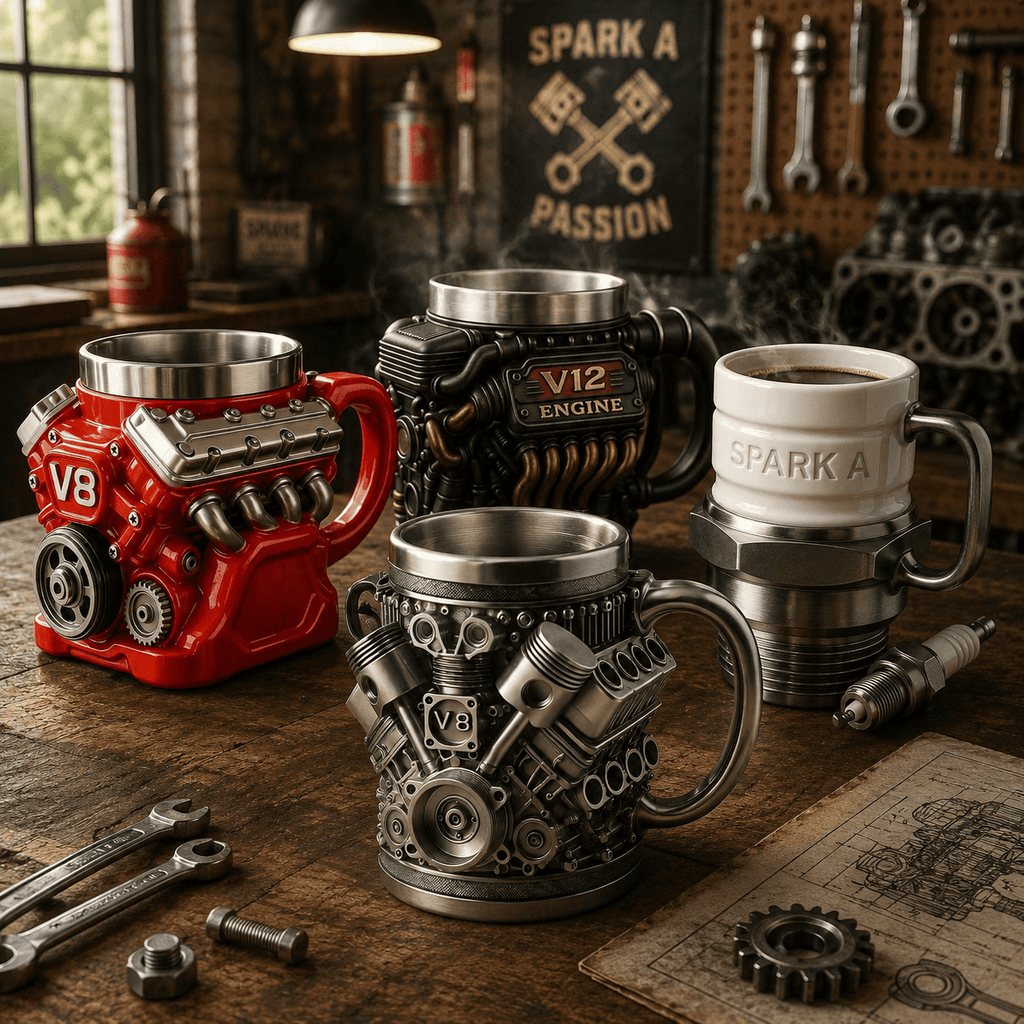 TorqueMug – Engine-Inspired Coffee Mug for Car Enthusiasts