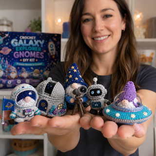 🧶 GnomeWonder – 9-Piece Fantasy Crochet DIY Kit