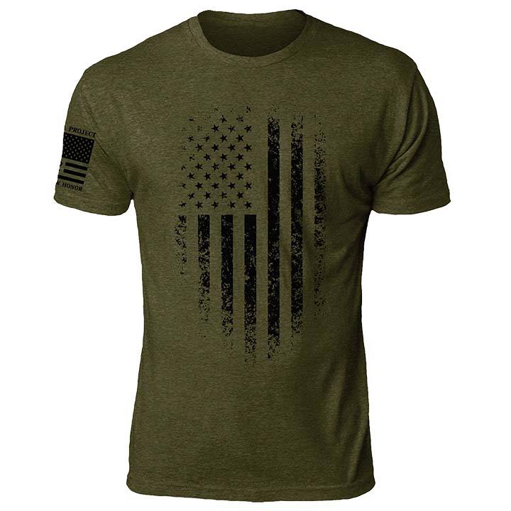 FreedomFade – Distressed American Flag T-Shirt