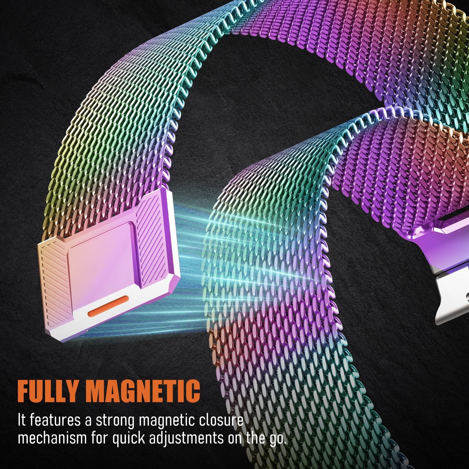 MechaMesh – Magnetic Milanese Loop Band for Apple Watch