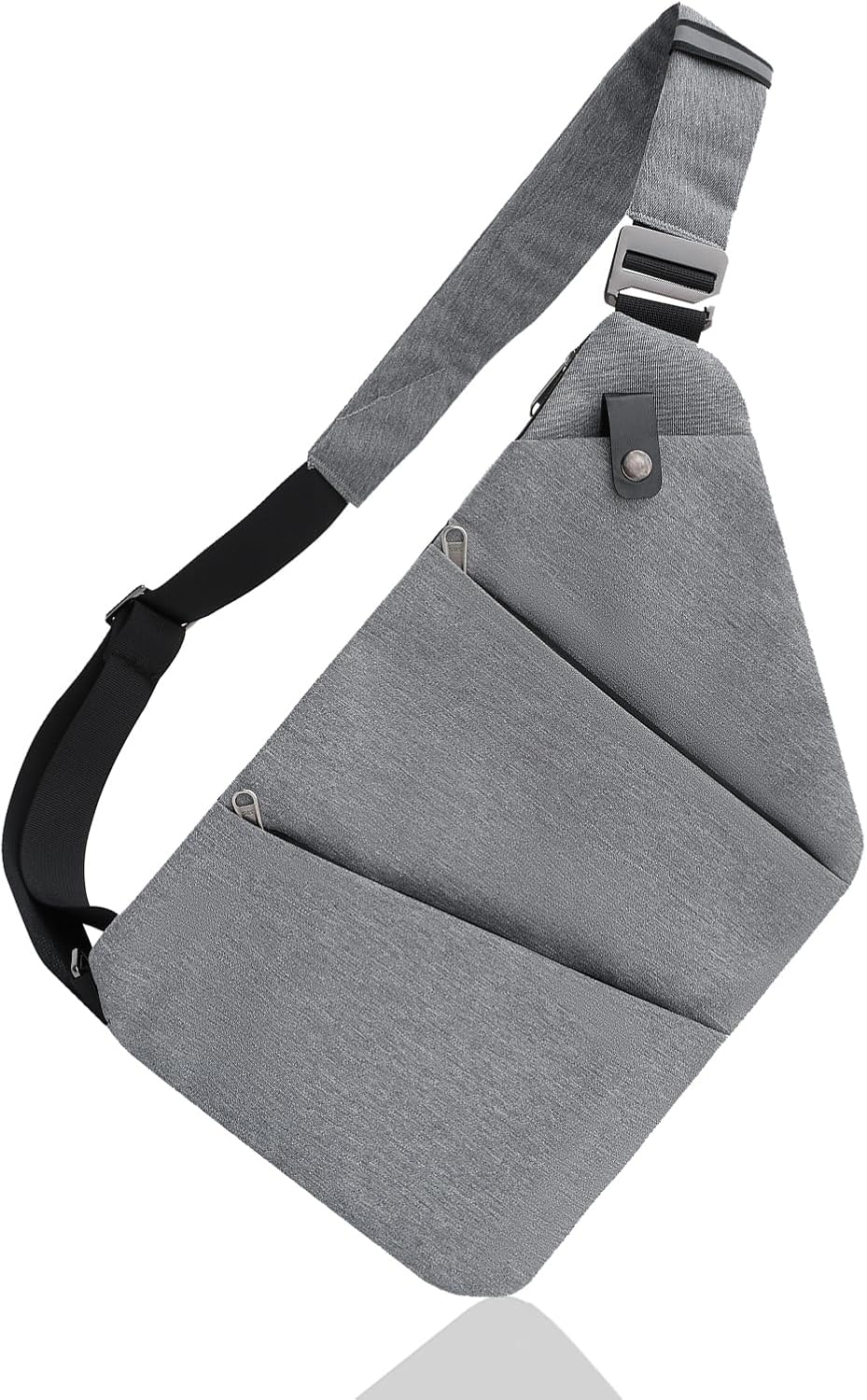 SlimGuard – Grey Anti-Theft Crossbody Sling Bag, Tear-Resistant Polyester Travel Bag