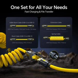 CableForge – Modular 240W USB4 Charging Cable Set with 40Gbps & 8K Display