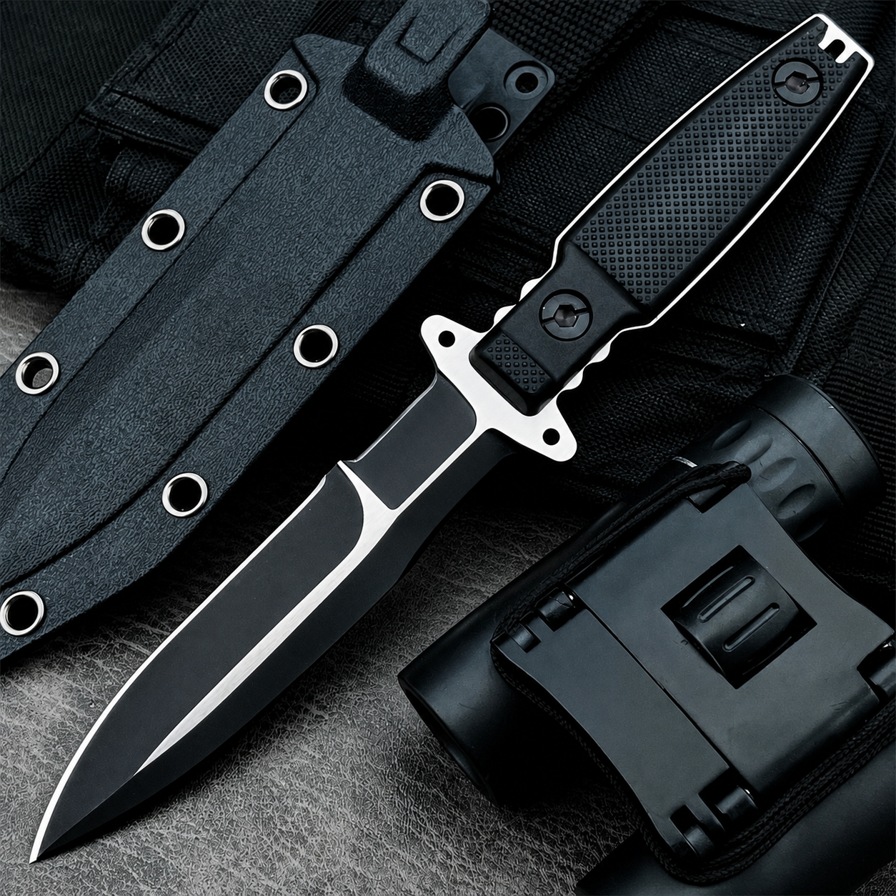 EdgeForge – Tactical Portable Outdoor Knife with Kydex Sheath
