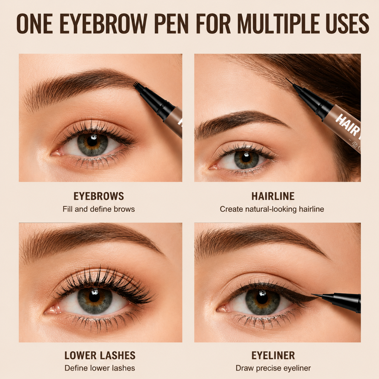 BrowStroke – Waterproof Hair-Like Brush-Tip Brow Pen, Set of 2