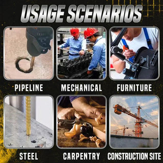 SerraBit – 🔥 ⚡ 6-Piece Titanium Serrated Drill Bit Set