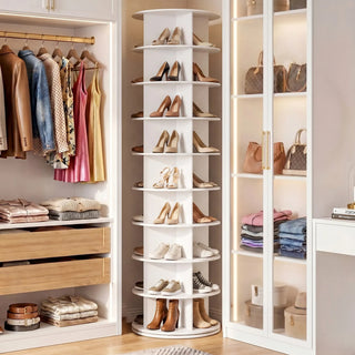 ShoeSpin – 360° Rotating Shoe Storage Tower