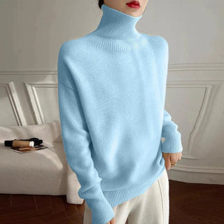 CommuteCozy – Women's Cashmere Turtleneck Sweater