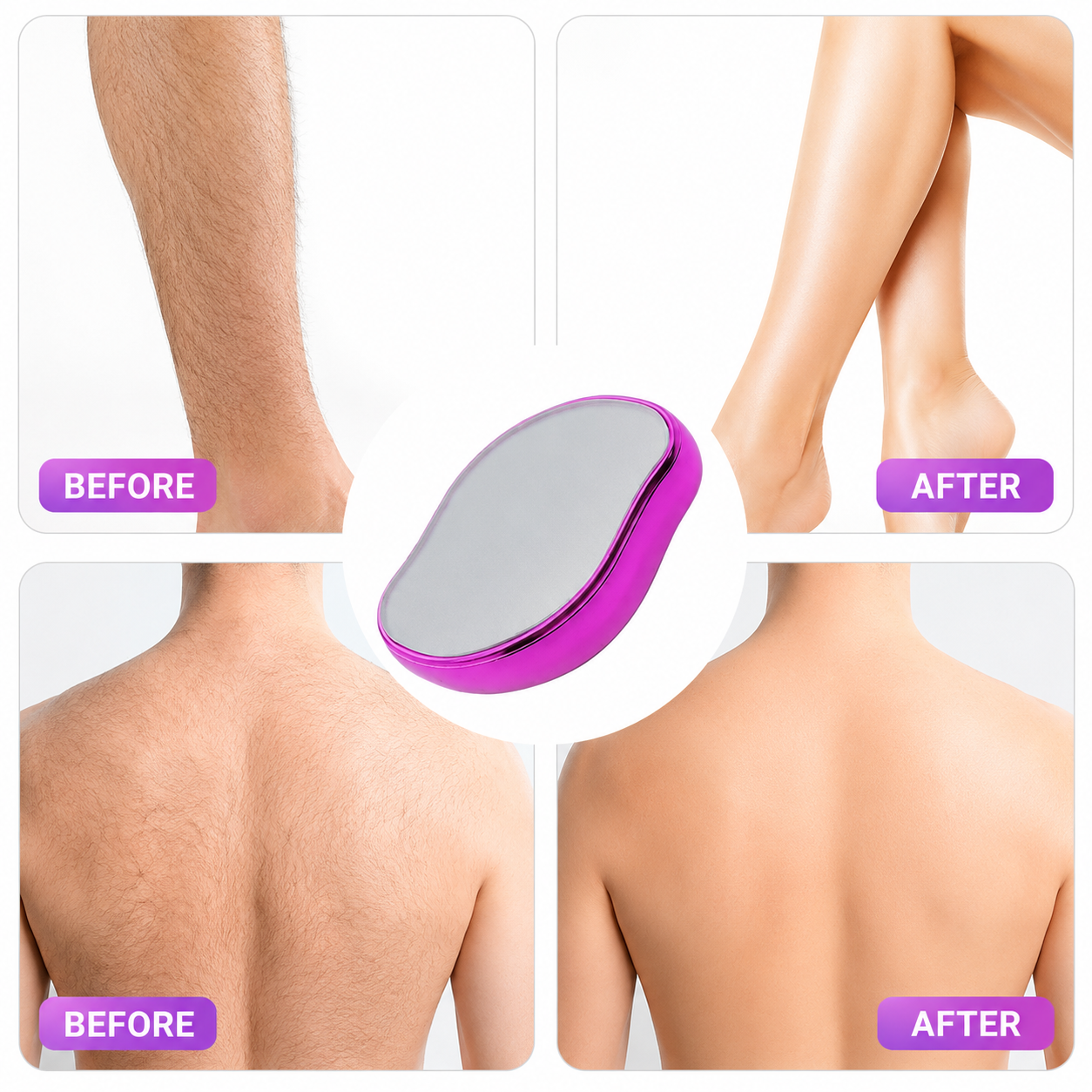 ✨ GlideSilk – Crystal Hair Eraser for Reusable Hair Removal & Exfoliation