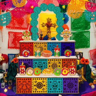 MemoryOfrenda – ✨ 🎃🏵️ Day of the Dead Wooden Altar Display Set 💕