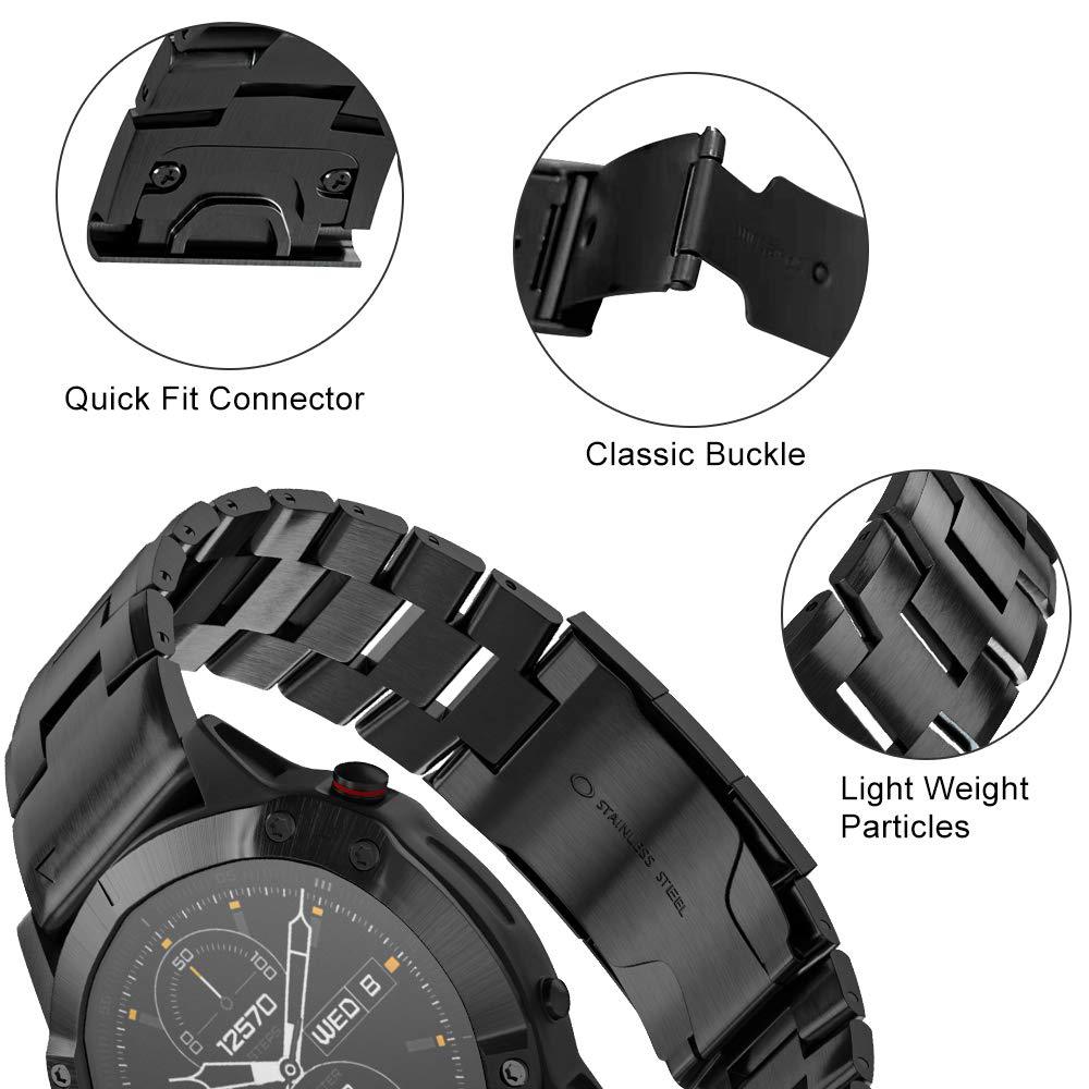 TitanLink – Luxe Titanium Link Band for Garmin QuickFit 22/26mm