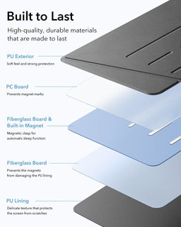 FlipMag – iPad Air 13" (2025) Magnetic Flip Case with Pencil Holder, Black