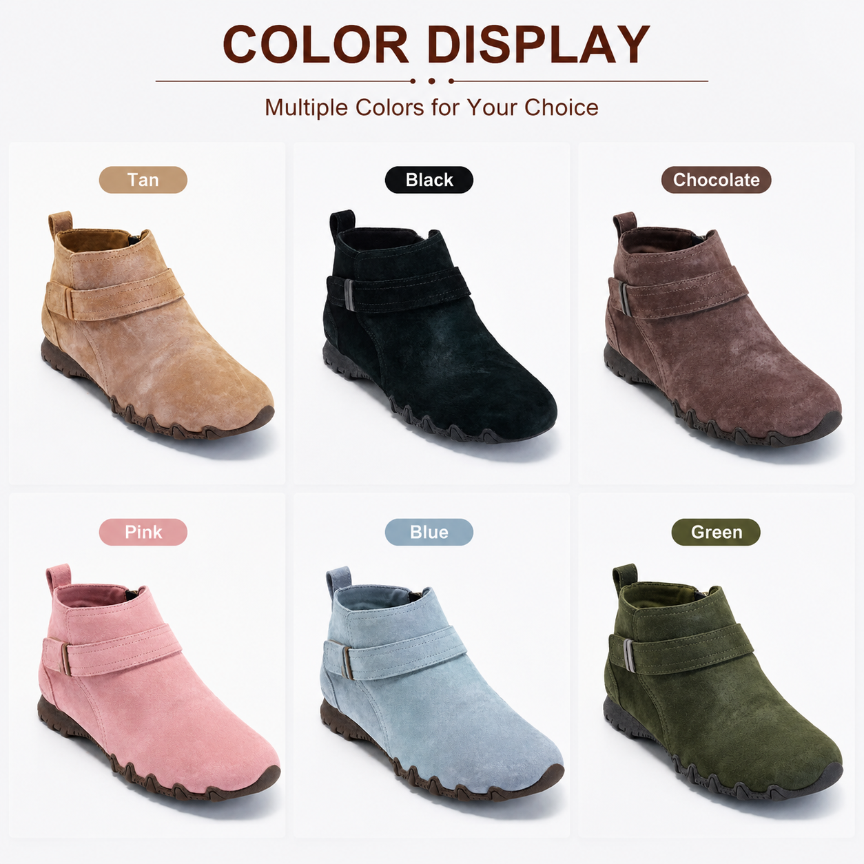 SuedeEase – Women’s Soft Suede-Like Comfort Ankle Boots