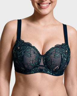 LaceBalance – Floral Lace Plus Size Unlined Minimizer Bra