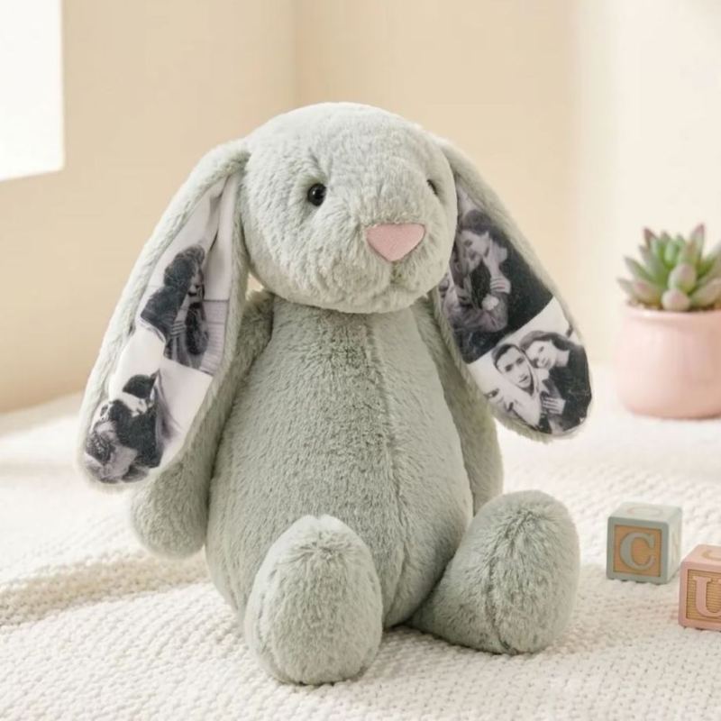 EarMemories – Custom Photo Bunny Plush with Hidden Picture Ears