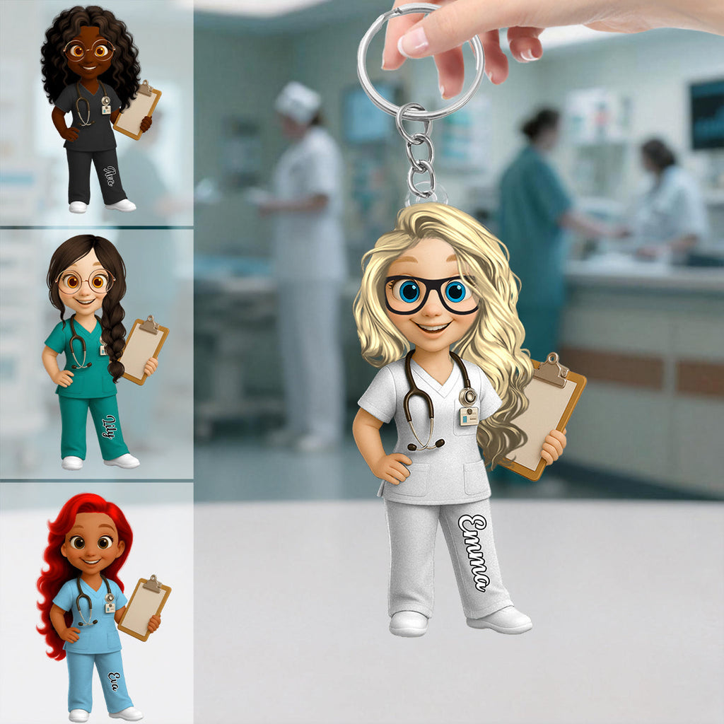 NurseCharm – Personalized Acrylic Car Hanger and Keychain