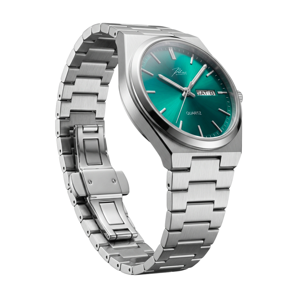 VittorioEdge – Stainless Steel Day/Date Quartz Watch